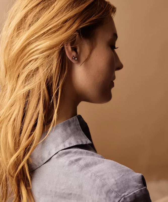 Oorbellen Blomdahl titanium knopje 3 mm. (incl. achterkantjes) - Staartjes en Strikjes