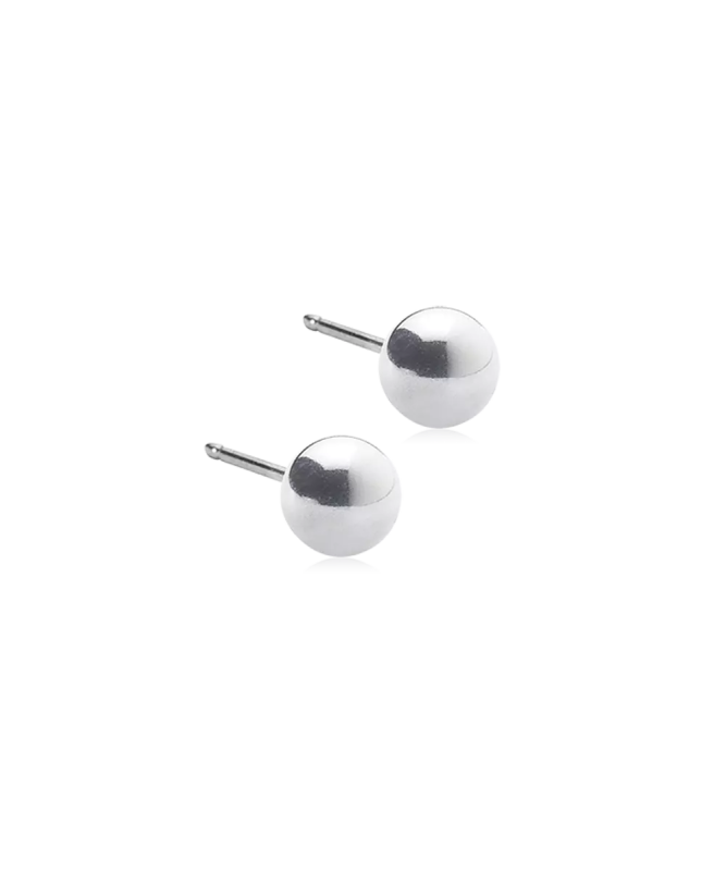 Oorbellen Blomdahl titanium knopje 5 mm. (incl. achterkantjes) - Staartjes en Strikjes