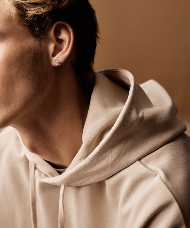 Oorbellen Blomdahl titanium knopje 7 mm. zirconiasteentje goudkleurig (incl. achterkantjes) - Staartjes en Strikjes