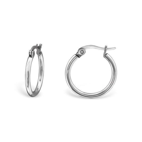 Oorbellen chirurgisch staal ringen zilverkleurig 15 mm - Staartjes en Strikjes