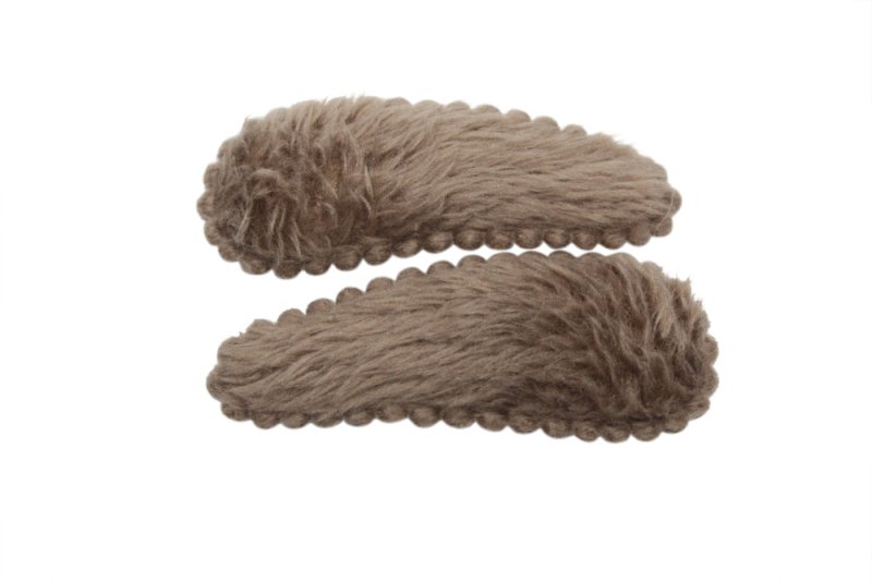 Peuter/kleuter haarspeldjes furry ginger snap - Staartjes en Strikjes