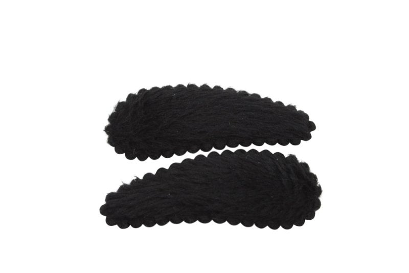 Peuter/kleuter haarspeldjes furry zwart - Staartjes en Strikjes