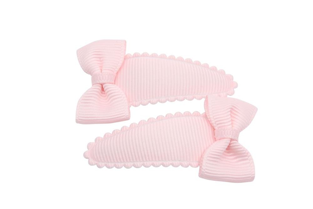 Peuter/kleuter haarspeldjes met strikjes licht roze - Staartjes en Strikjes