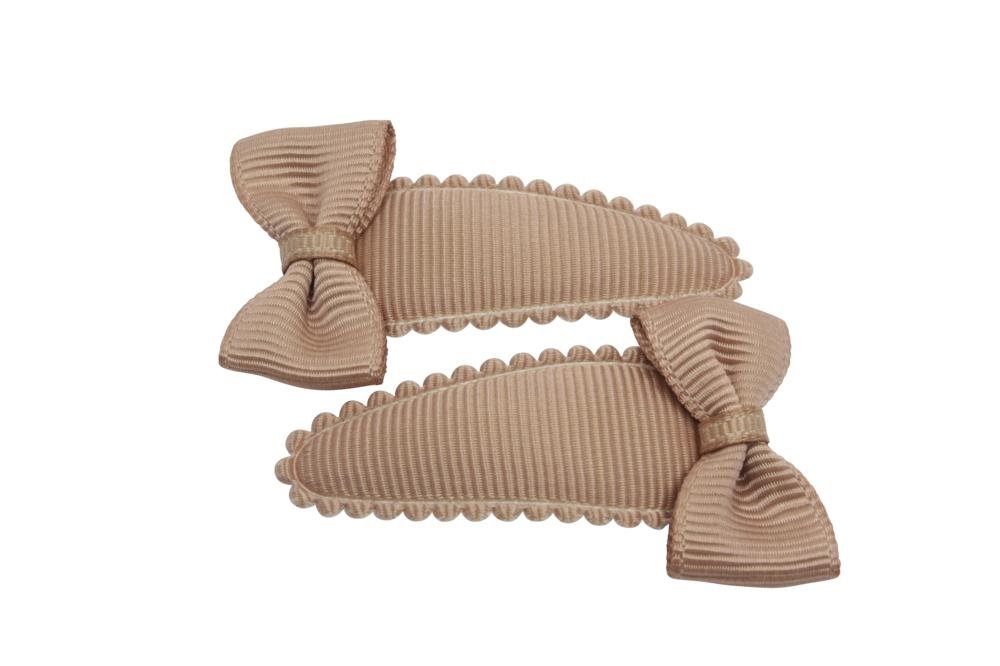 Peuter/kleuter haarspeldjes met strikjes natural - Staartjes en Strikjes