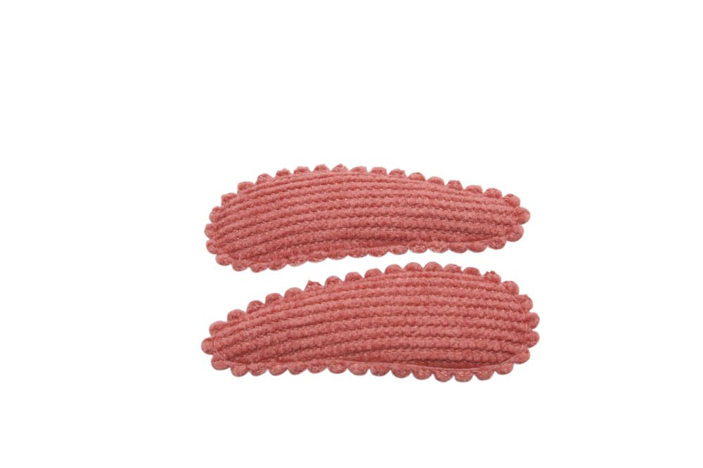 Peuter/kleuter haarspeldjes ribstof dusty rose - Staartjes en Strikjes