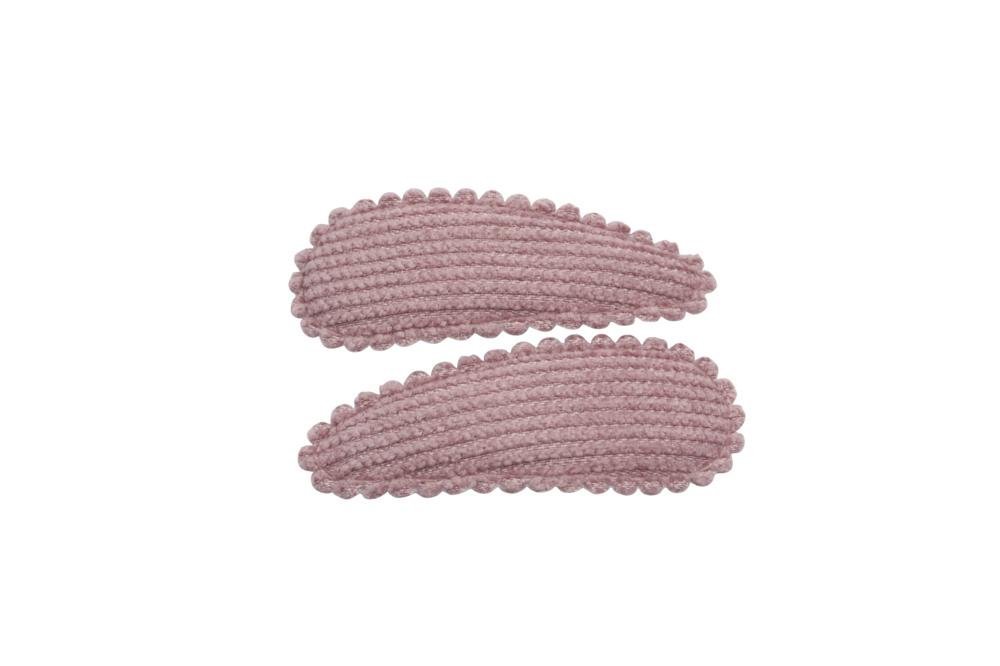 Peuter/kleuter haarspeldjes ribstof zacht mauve - Staartjes en Strikjes