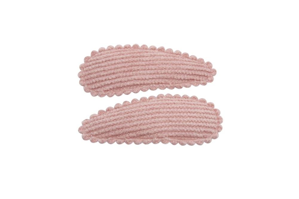 Peuter/kleuter haarspeldjes ribstof zacht oud roze - Staartjes en Strikjes