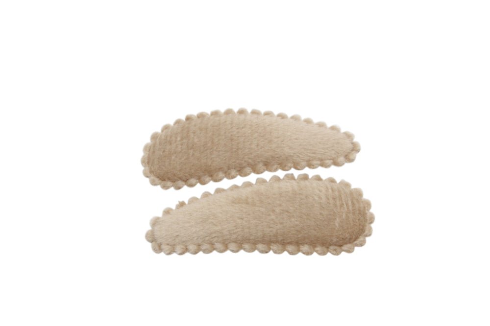 Peuter/kleuter haarspeldjes veloers naturel - Staartjes en Strikjes