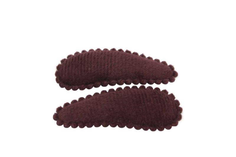 Peuter/kleuter haarspeldjes velours donker wijnrood/paars - Staartjes en Strikjes