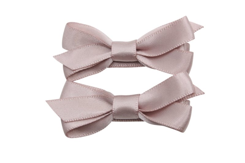 Setje alligator haarspeldjes met satijn strikje cameo - Staartjes en Strikjes