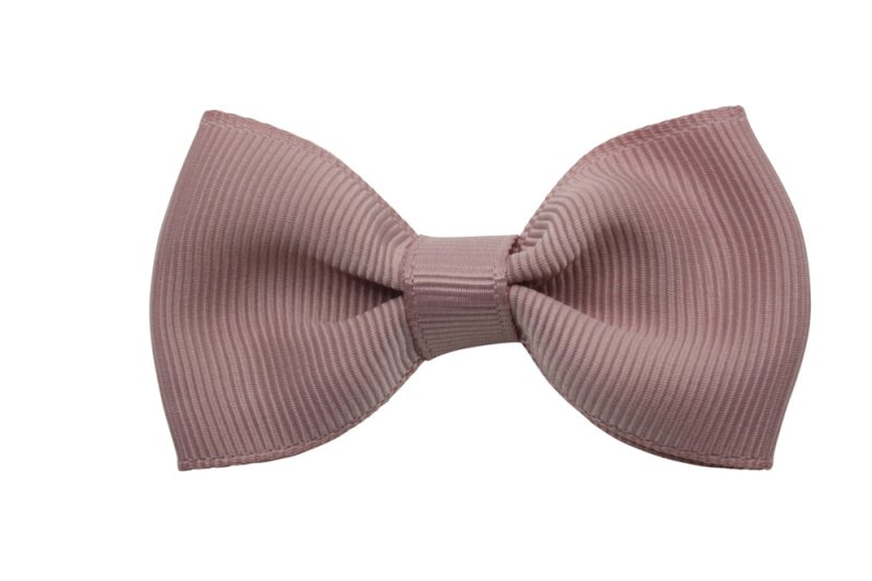 Vlinder haarstrik antique mauve op alligatorspeldje zonder tandjes - Staartjes en Strikjes