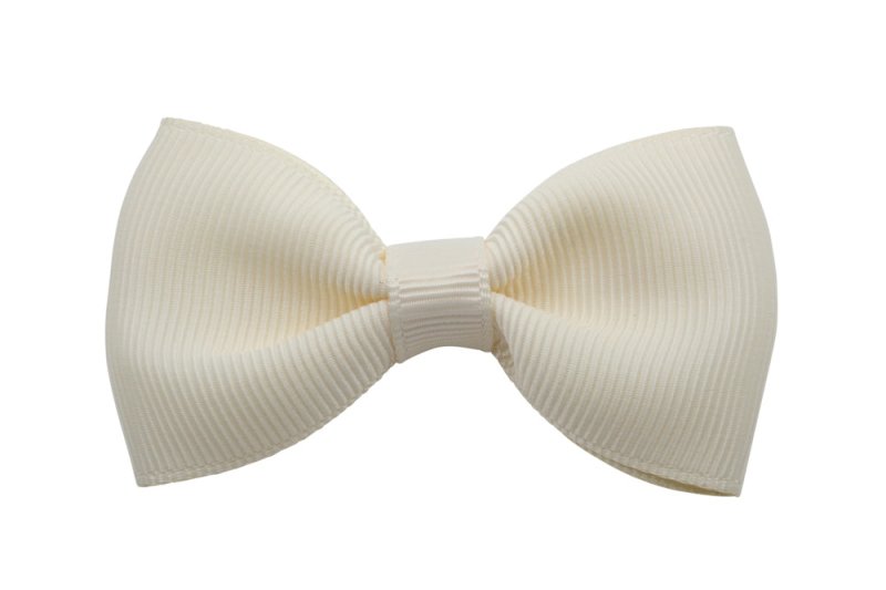 Vlinder haarstrik créme op alligatorspeldje zonder tandjes - Staartjes en Strikjes