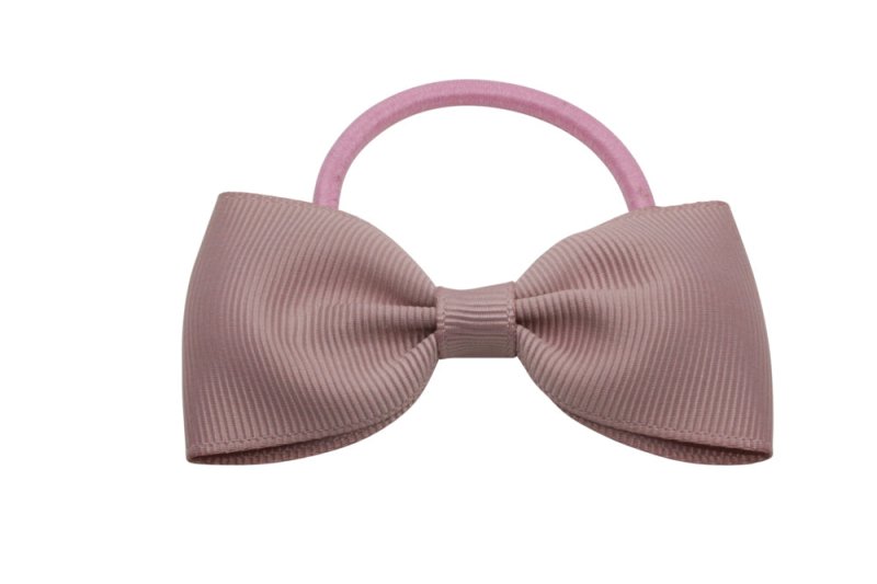 Vlinder haarstrik elastiek antique mauve - Staartjes en Strikjes