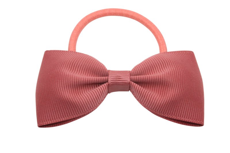 Vlinder haarstrik elastiek cinnabar rood - Staartjes en Strikjes