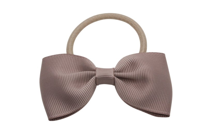 Vlinder haarstrik elastiek gingersnap bruin - Staartjes en Strikjes