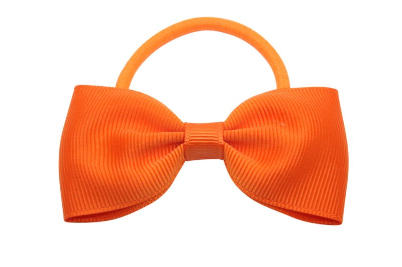 Vlinder haarstrik elastiek oranje - Staartjes en Strikjes