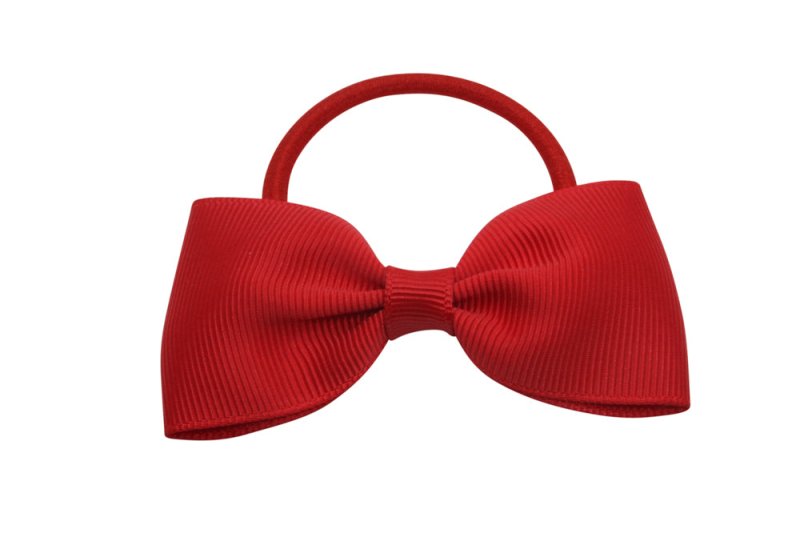 Vlinder haarstrik elastiek rood - Staartjes en Strikjes