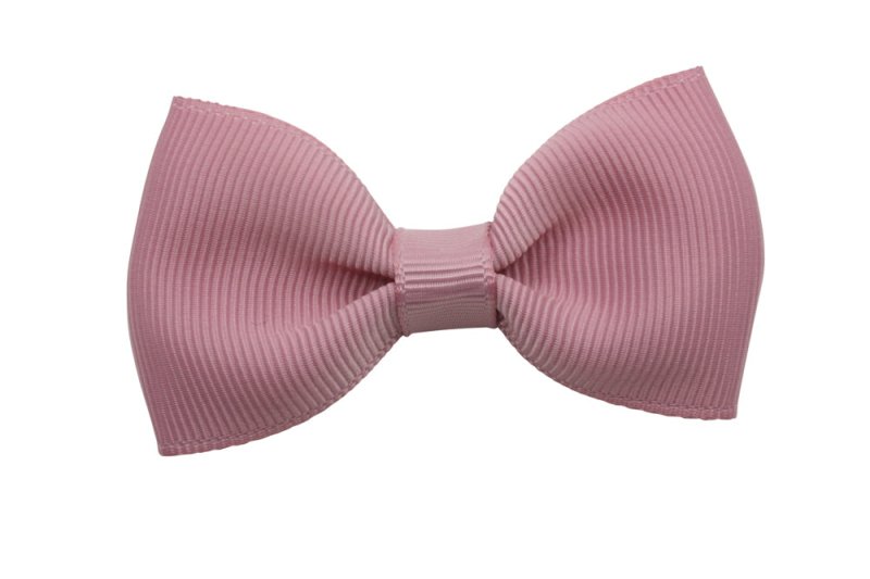 Vlinder haarstrik oud roze op alligatorspeldje zonder tandjes - Staartjes en Strikjes