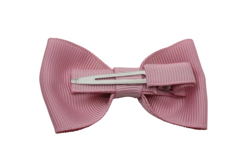 Vlinder haarstrik oud roze op alligatorspeldje zonder tandjes - Staartjes en Strikjes