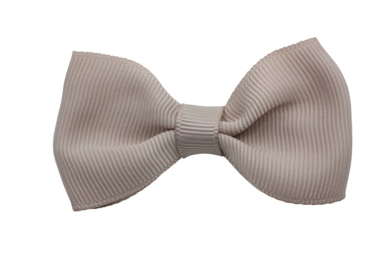 Vlinder haarstrik taupe op alligatorspeldje zonder tandjes - Staartjes en Strikjes