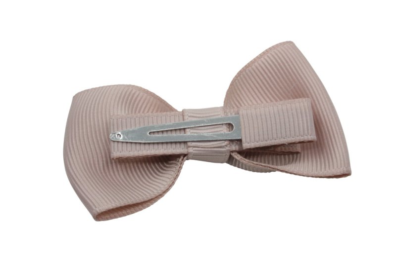 Vlinder haarstrik vanille op alligatorspeldje zonder tandjes - Staartjes en Strikjes