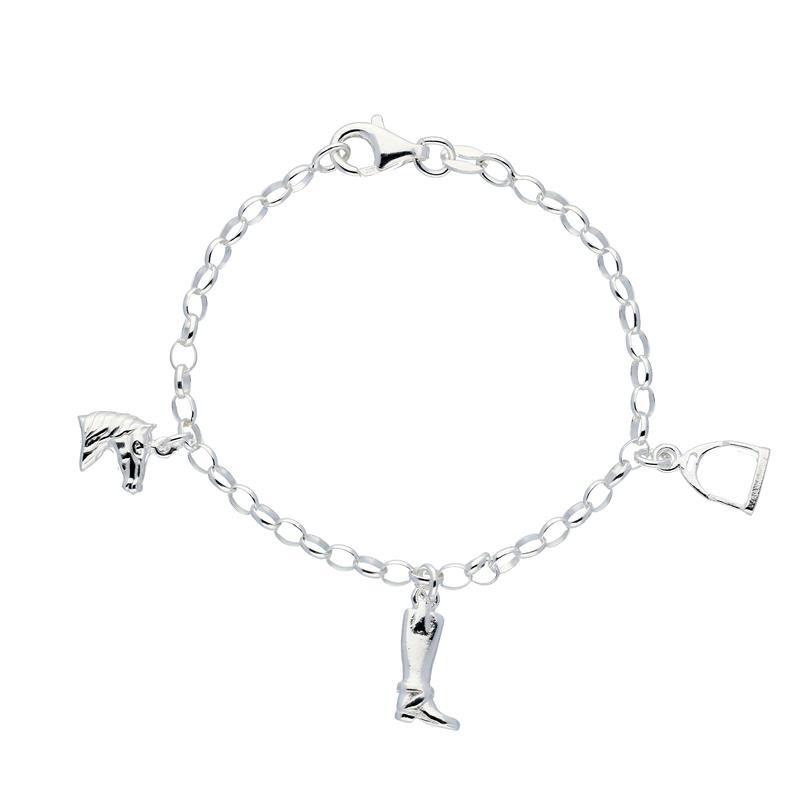 Zilveren bedel armbandje paard Lilly - Staartjes en Strikjes