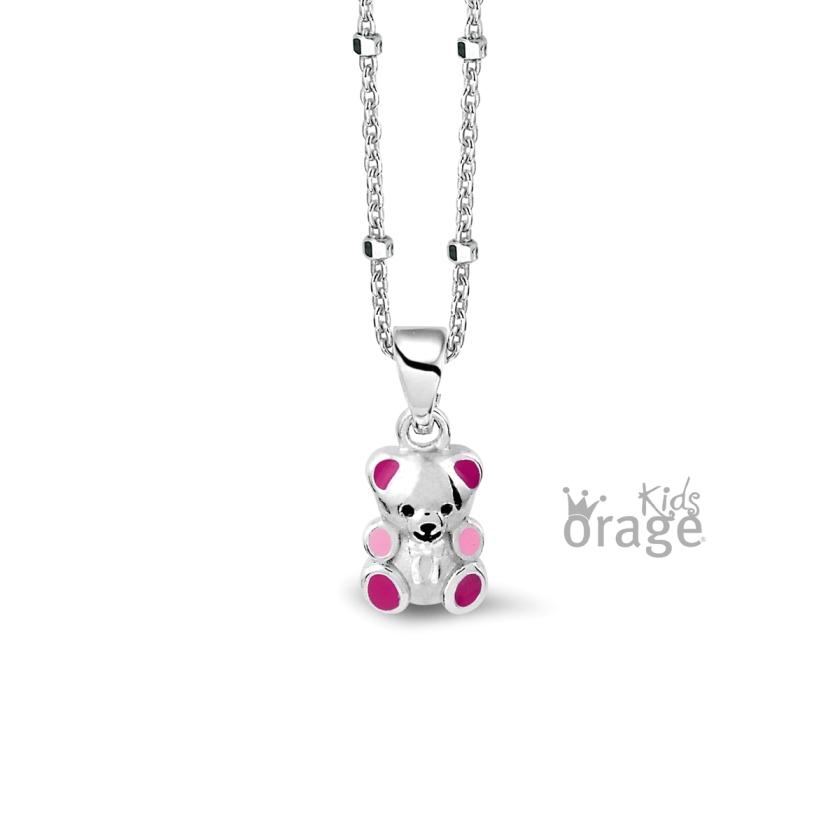 Zilveren ketting beertje Orage Kids - Staartjes en Strikjes