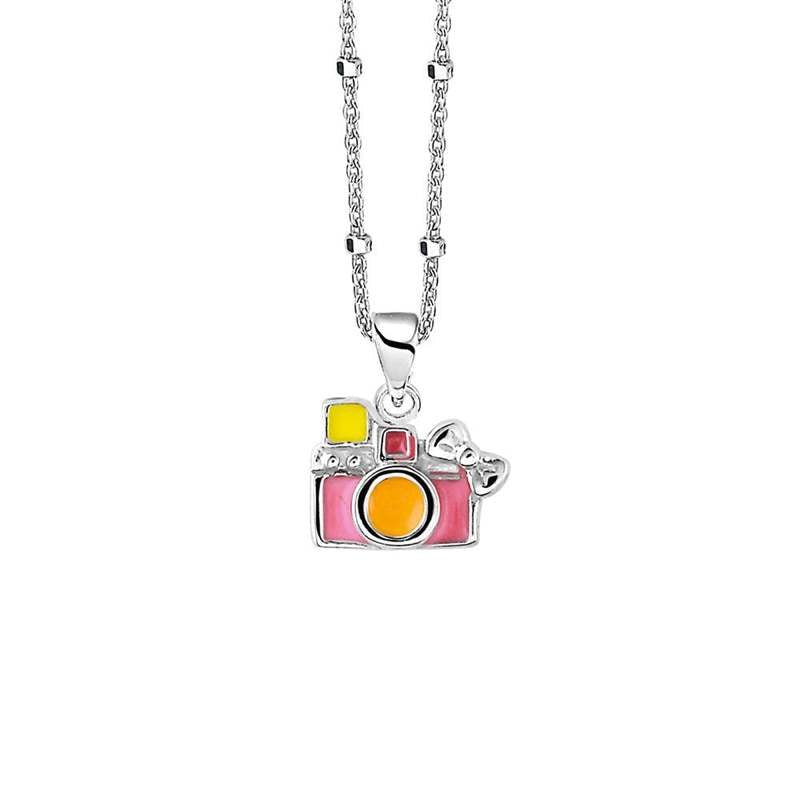 Zilveren ketting camera Orage Kids - Staartjes en Strikjes