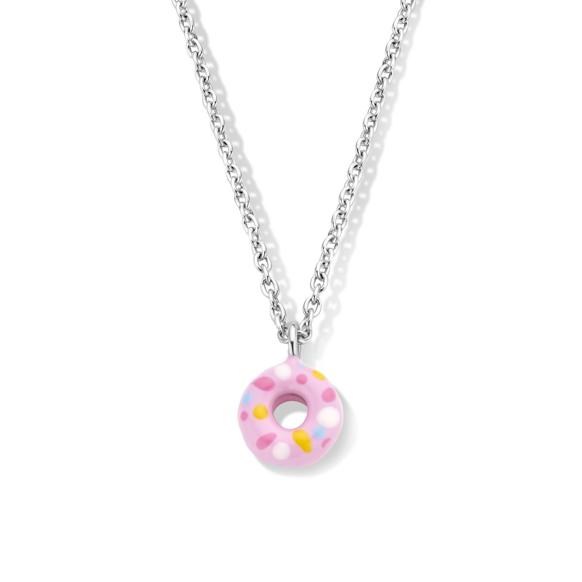 Zilveren ketting donut Naiomy Princess - Staartjes en Strikjes
