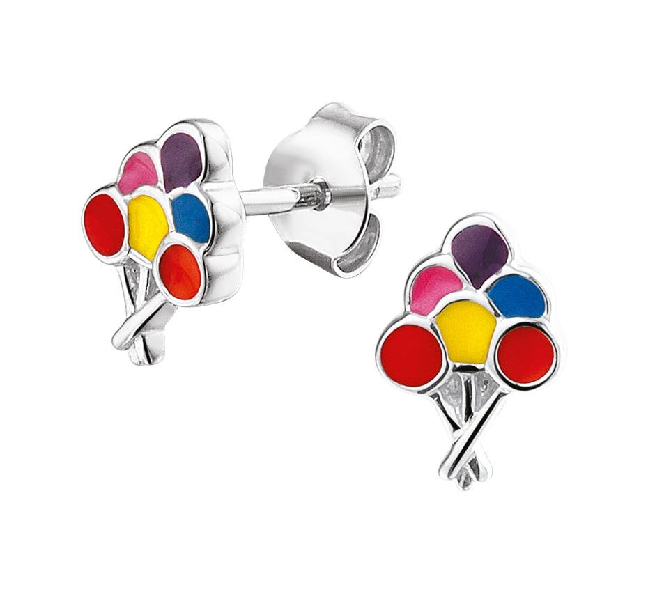 Zilveren kinder oorbellen ballon - Staartjes en Strikjes