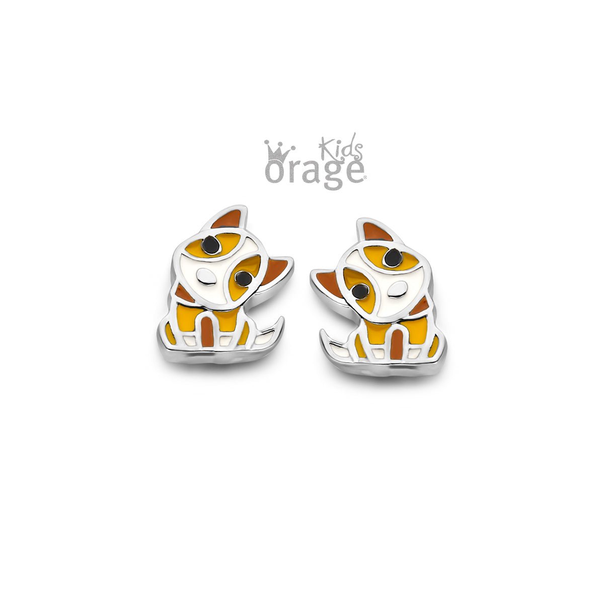 Zilveren kinder oorbellen hond Orage Kids - Staartjes en Strikjes