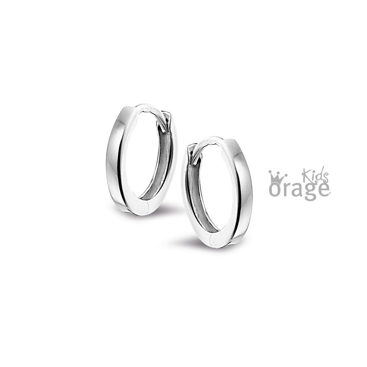 Zilveren kinder oorbellen Orage kids oorringen/creolen - Staartjes en Strikjes