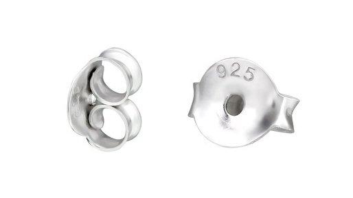 Zilveren vlinderstopjes 2 stuks - Staartjes en Strikjes