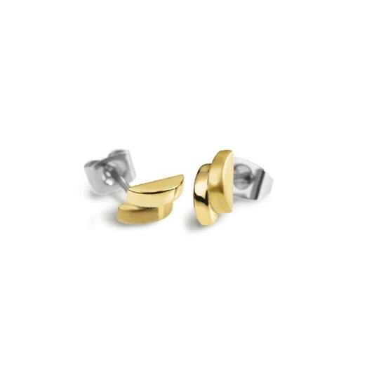Titan-Ohrringe Boccia goldfarben matt/glänzend