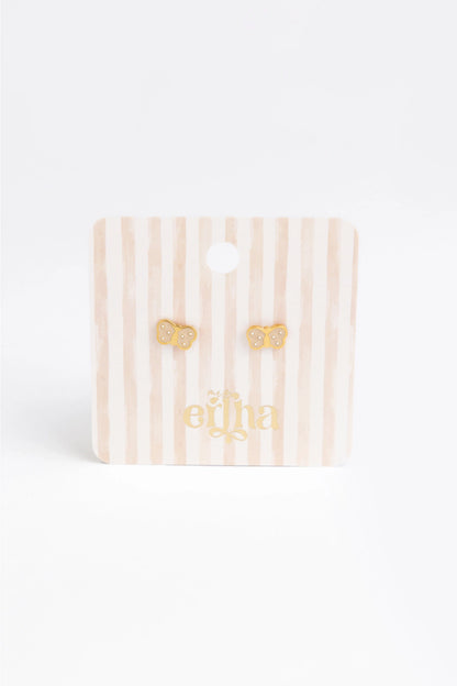 Hypoallergene kinderoorbellen goldplated Mini Butterfly | schroefsluiting