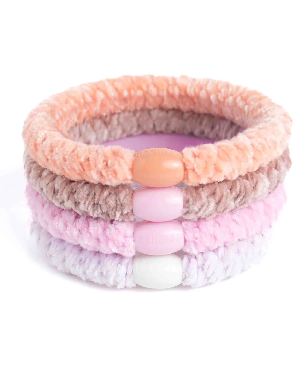 Banditz Haargummis Combo – Samt Pink Peach