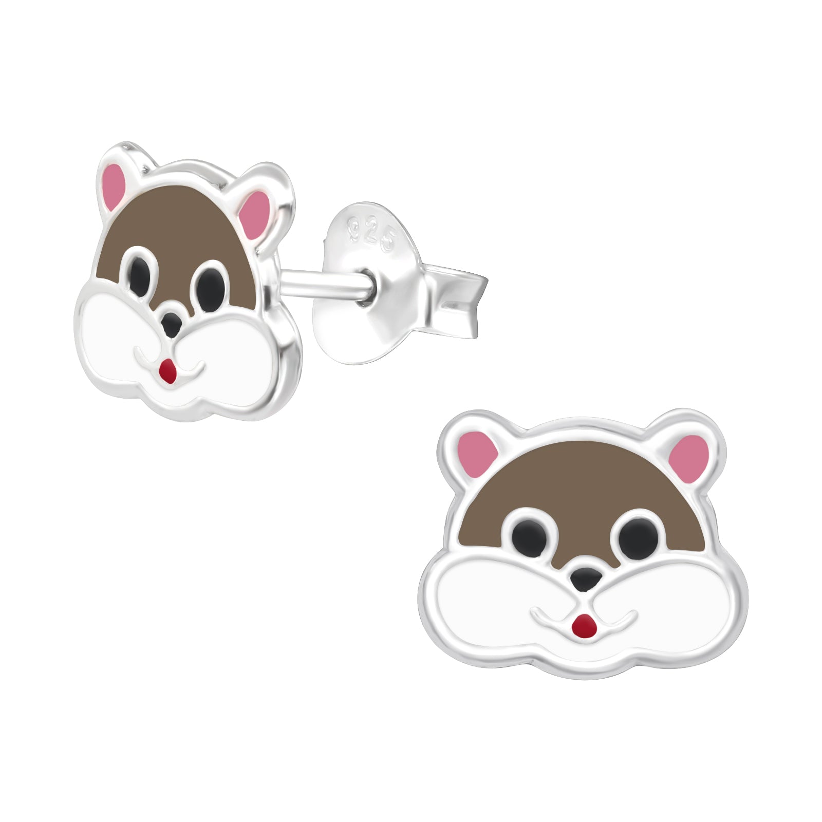 Silberne Kinderohrringe Hamster