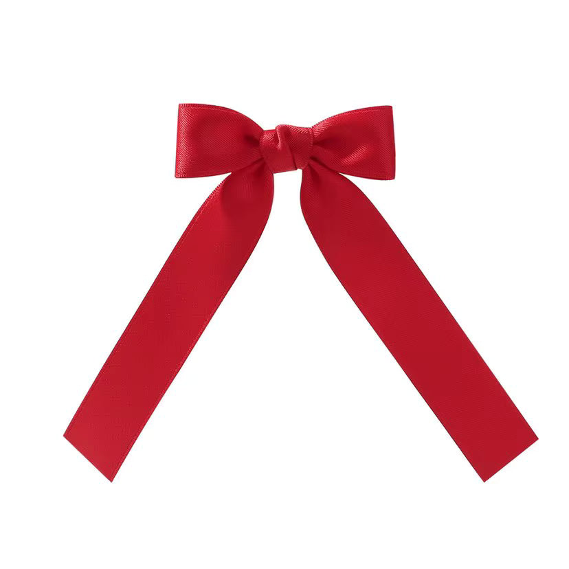 Haarschleife an Krokodilklemme – rot