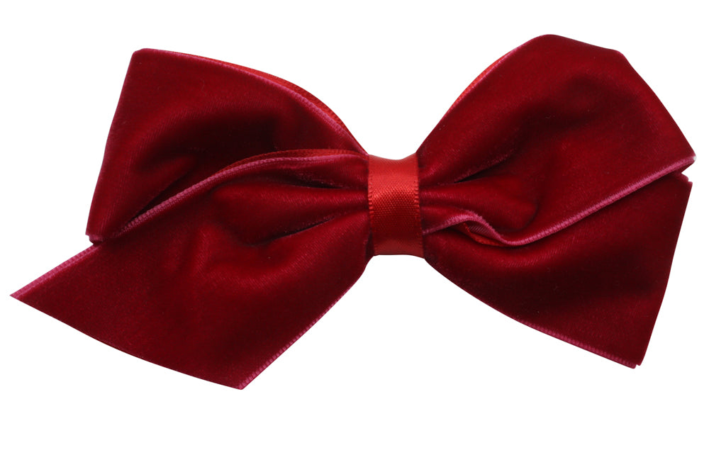 Grote fluwelen haarstrik rood