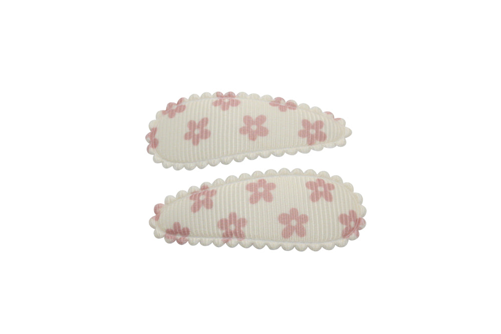 Peuter/kleuter haarspeldjes - Creme met sweet nectar bloemetjes