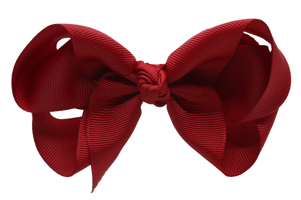 Extra large hair bow – warm red