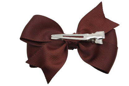 Large cappuccino brown hair bow