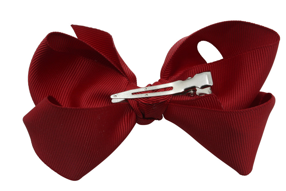 Extra large hair bow – warm red
