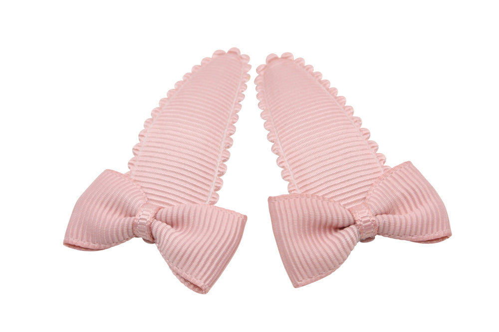 Peuter/kleuter haarspeldjes met strikjes - sweet nectar roze