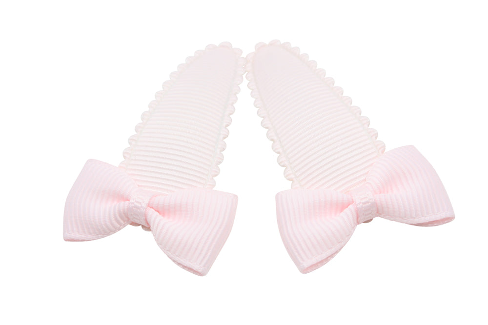 Peuter/kleuter haarspeldjes met strikjes - licht roze