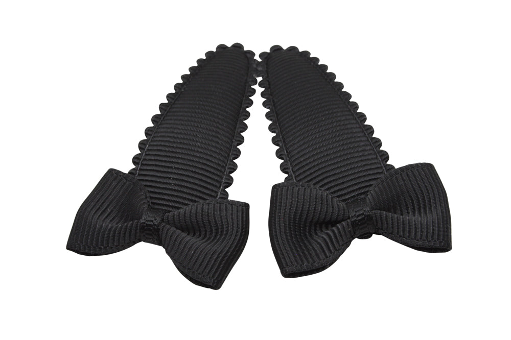 Toddler/preschooler hair clips with bows - black