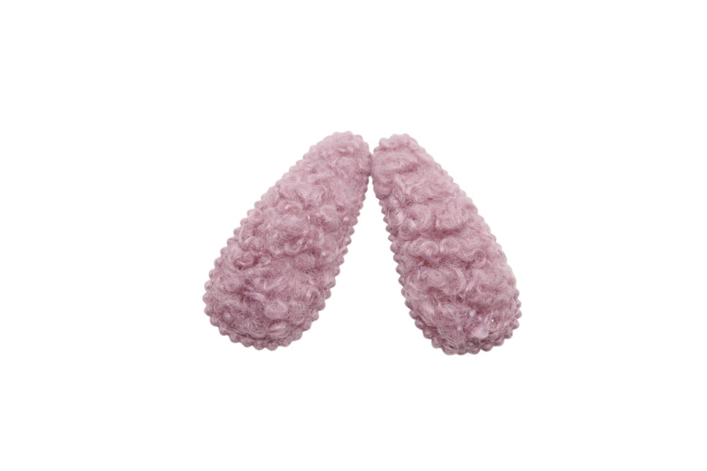 Baby hair clips teddy - purple