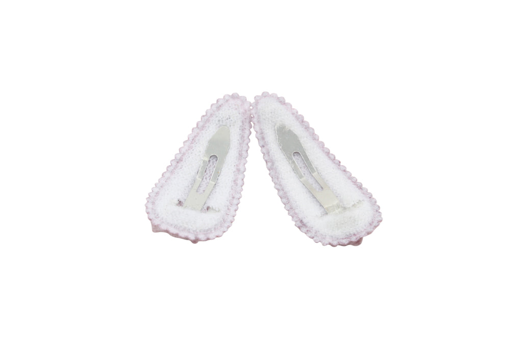 Baby hair clips teddy - purple