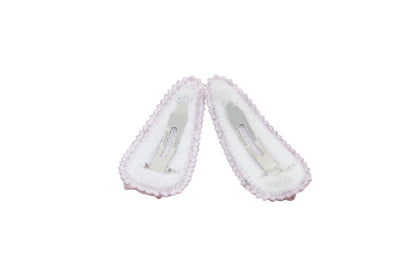 Baby hair clips teddy - purple