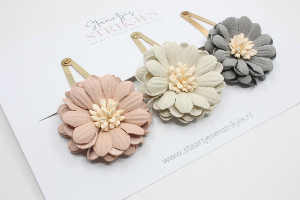 Set of floral hair clips Claire